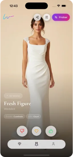 App Wedded con recomendador de vestidos y probador virtual — herramientas para planificar boda